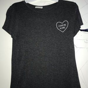 Gray T-shirt with a small design